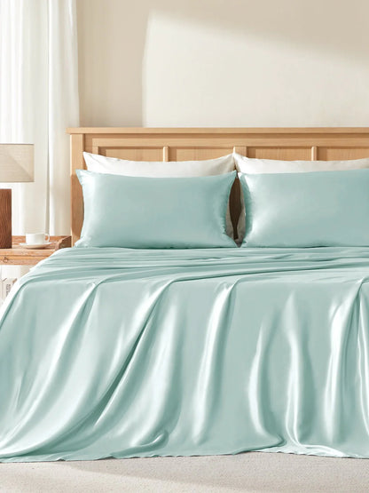 Queen Size Anti-Acne Silk Pillowcase- Mint