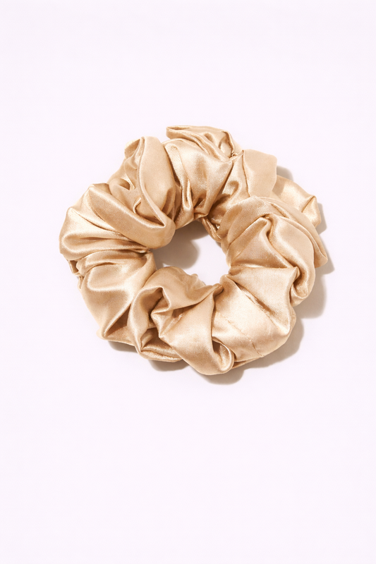 Premium Silk Scrunchie - Champagne