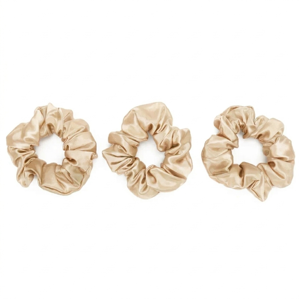Premium Silk Scrunchie - Champagne