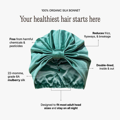 Premium Silver Ion Silk Hair Bonnet