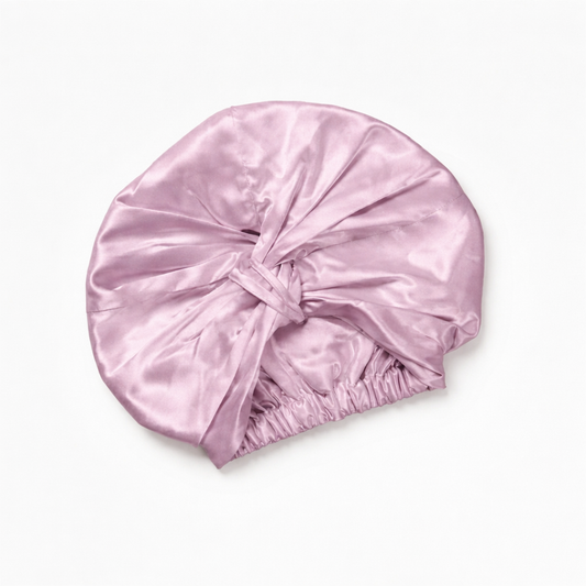 Premium Silver Ion Silk Hair Bonnet - Pink
