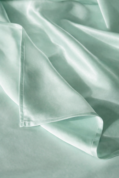 Premium Silver Ion Silk Bed Sheet - Mint