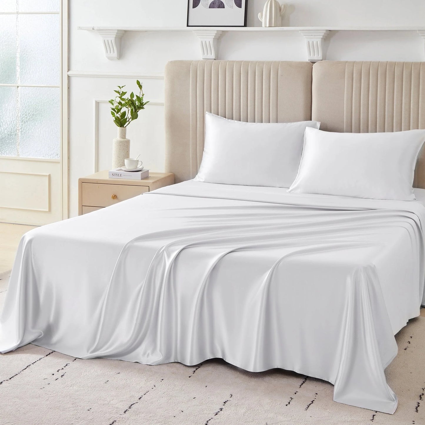 Premium Silver Ion Silk Bed Sheet
