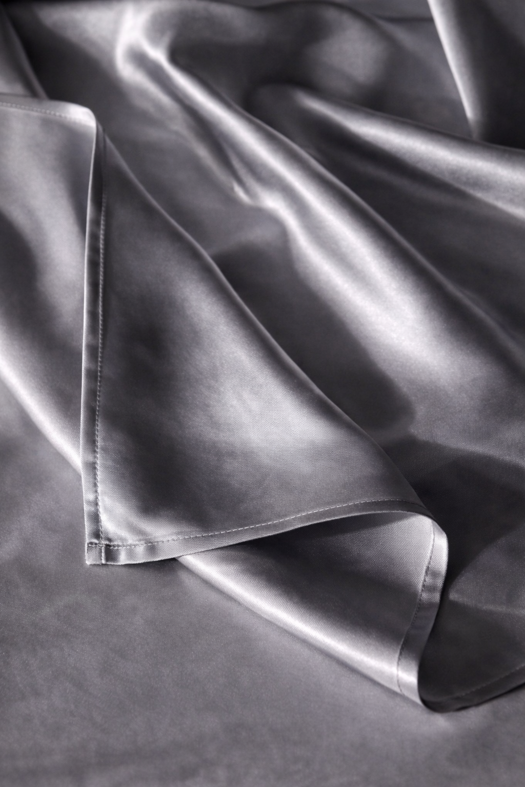 Premium Silver Ion Silk Bed Sheet - Silver