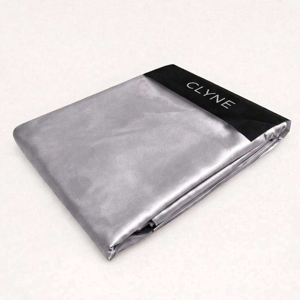 Premium Silver Ion Silk Bed Sheet - Silver