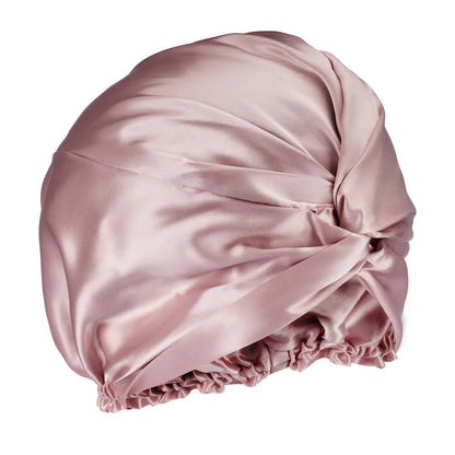 Premium Silver Ion Silk Hair Bonnet - Pink