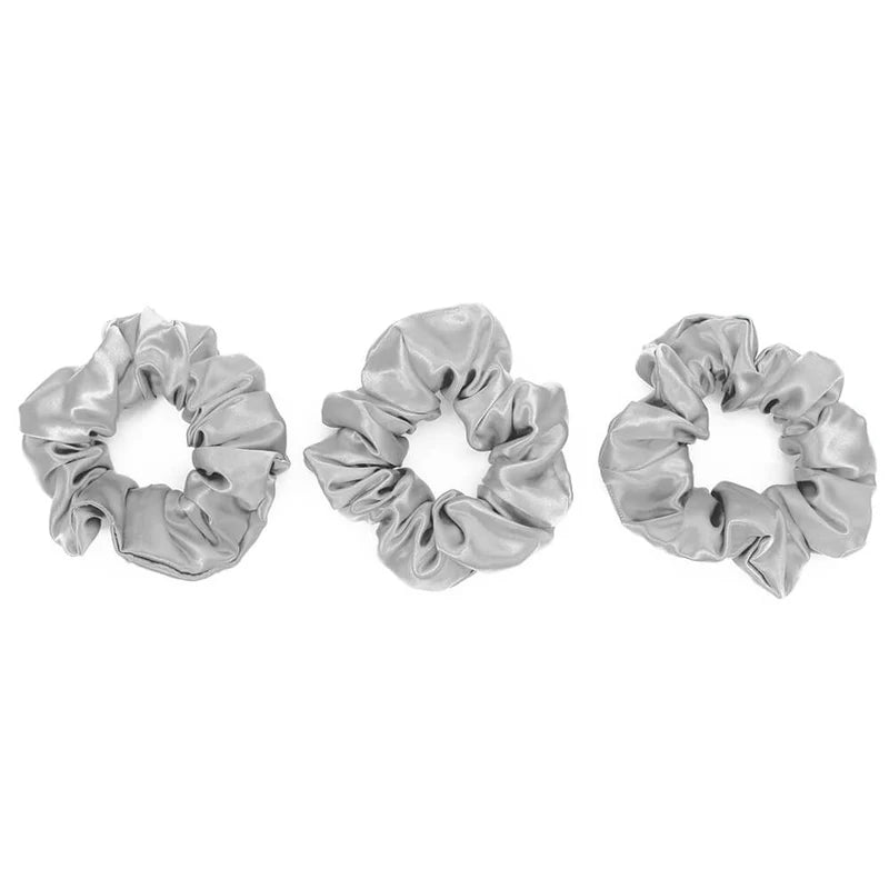Premium Silk Scrunchie - Silver