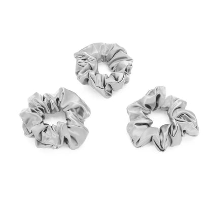 Premium Silk Scrunchie - Silver
