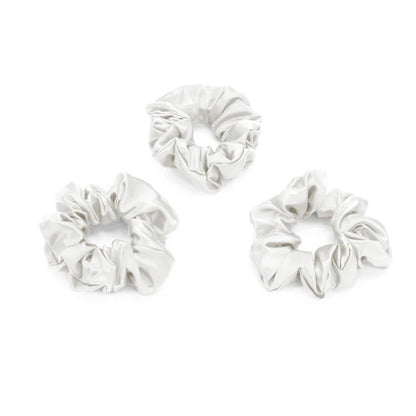 Premium Silk Scrunchie - White