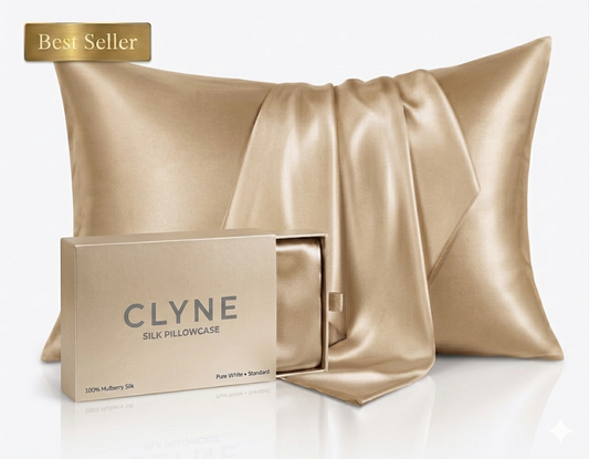 King Size Premium Silver Ion Silk Pillowcase - Champagne